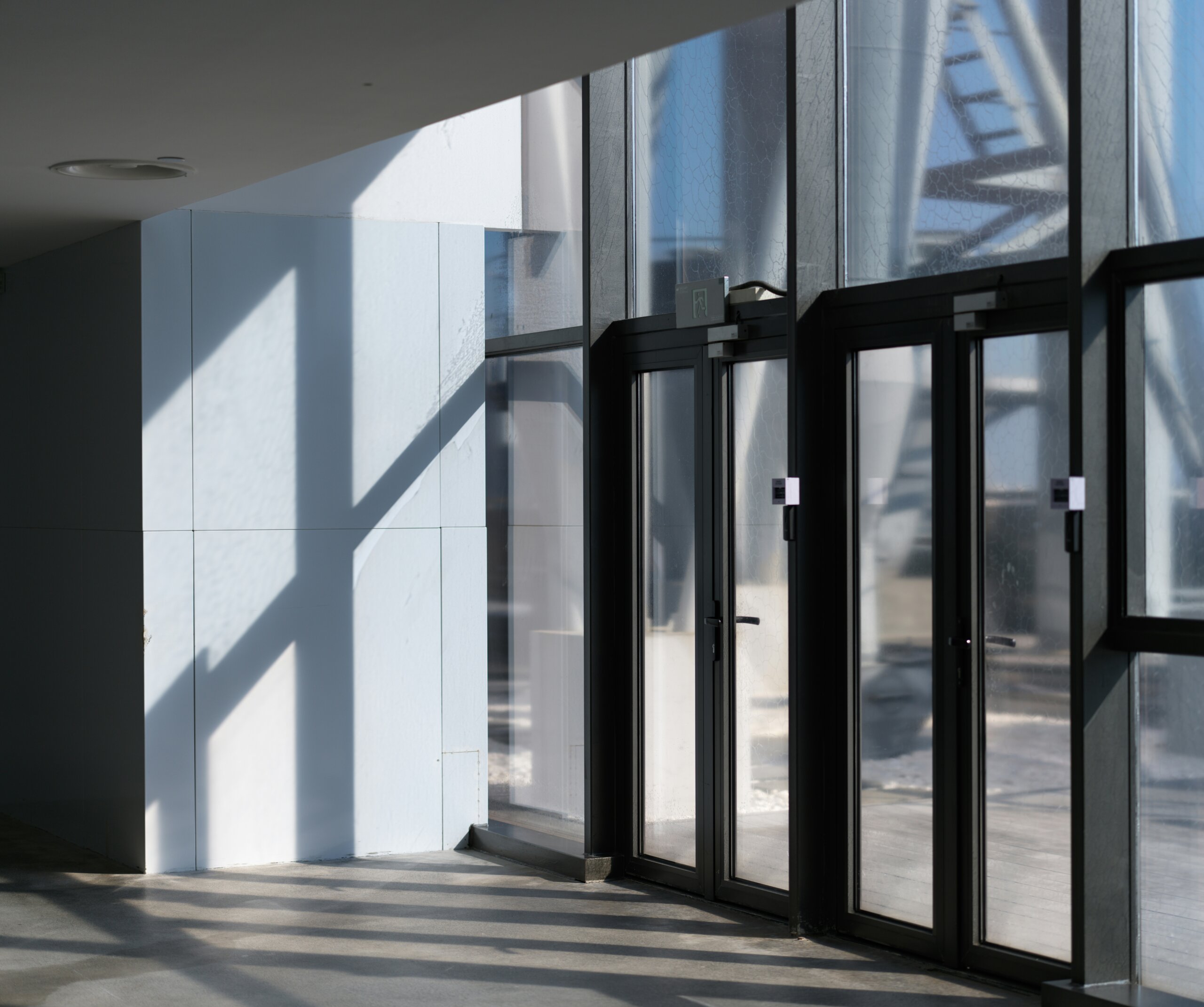 Modern aluminium shop front doors installation for Edinburgh business